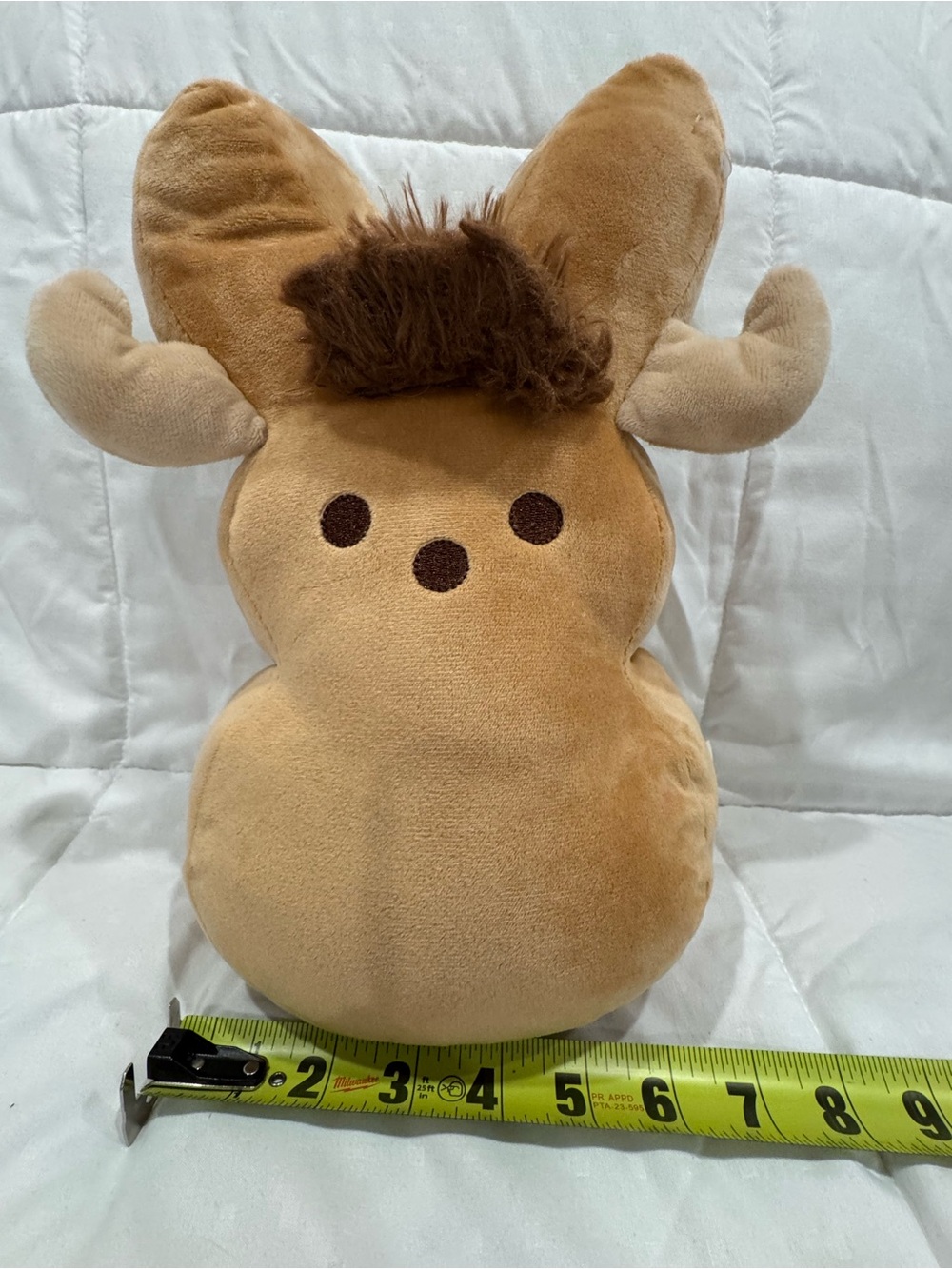 Plush Moose Stuffed Animal - Light Brown Cozy Soft Toy